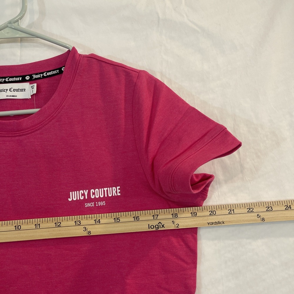 NWT Juicy Couture Womens Sz M Pink Short Sleeve Knee Length T-Shirt Dress - Picture 4 of 13